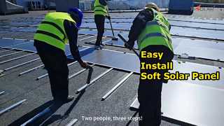 Flexible Solarpanel-Installation